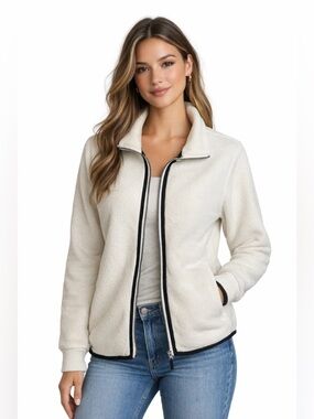Abercrombie & Fitch Sherpa White Jacket S